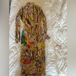 Colorful Abstract Long Sleeve Dress